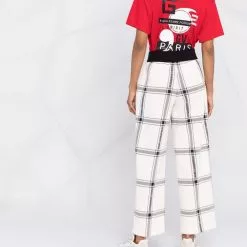 Karl Lagerfeld check-print track trousers