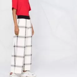 Karl Lagerfeld check-print track trousers