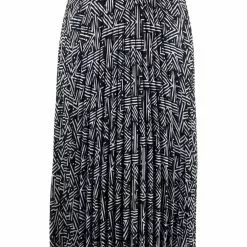 Karl Lagerfeld monogram pleated skirt