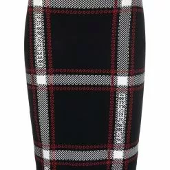 Karl Lagerfeld knitted check pencil skirt