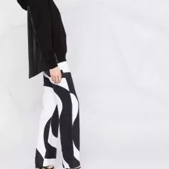 Karl Lagerfeld pleated leather hoodie