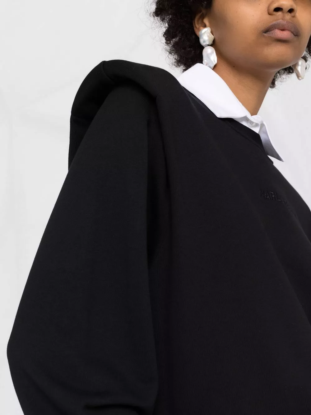 Karl Lagerfeld pointed-collar sweatshirt
