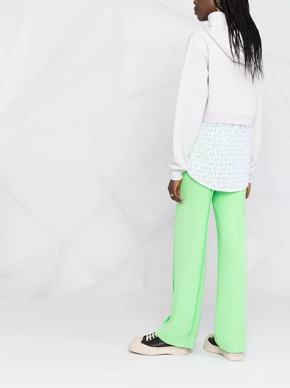 Karl Lagerfeld monogram-lace hoodie