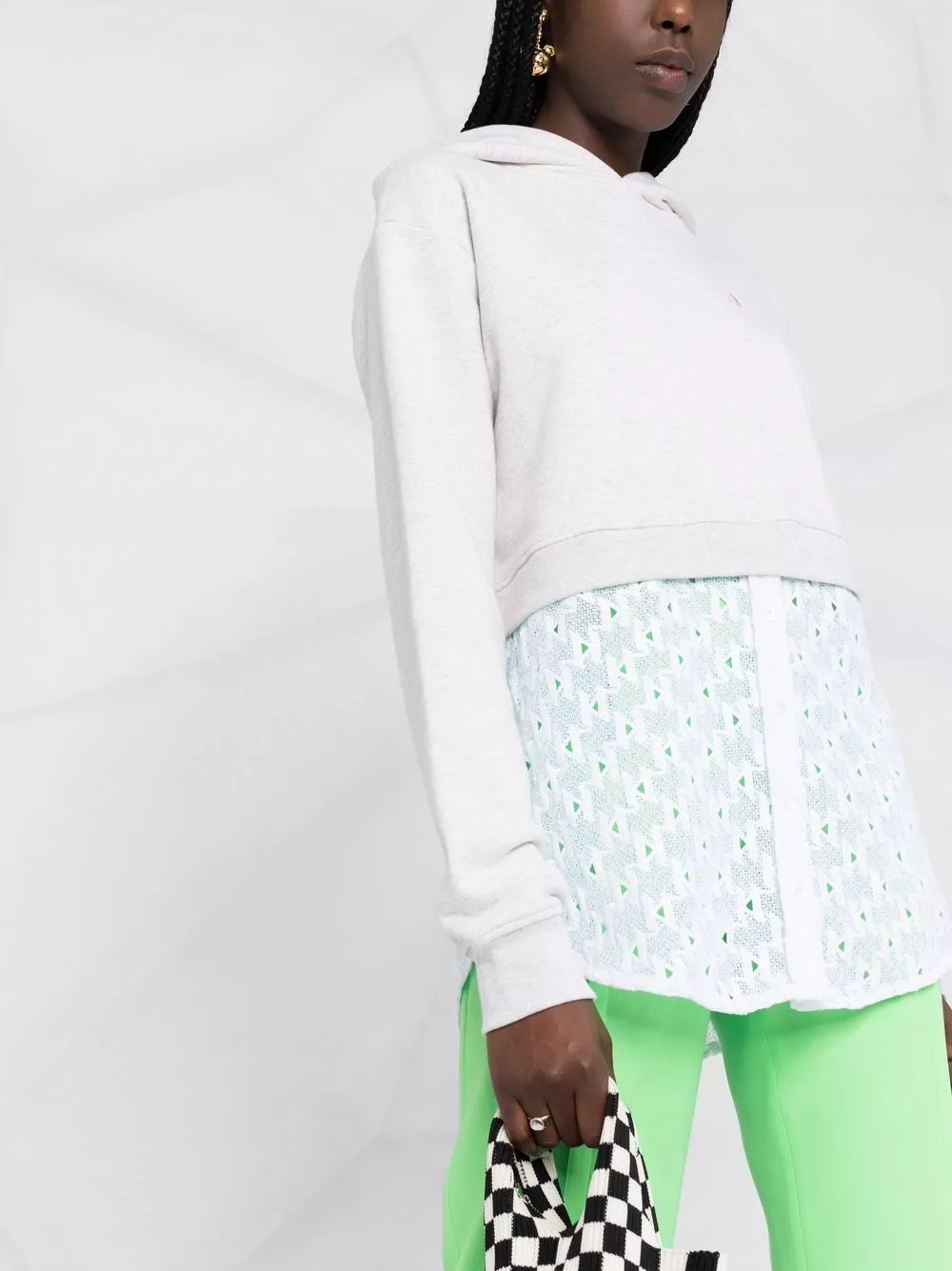 Karl Lagerfeld monogram-lace hoodie