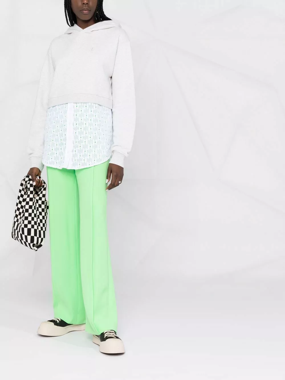 Karl Lagerfeld monogram-lace hoodie