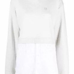 Karl Lagerfeld monogram-lace hoodie