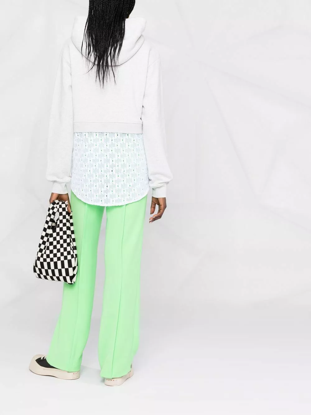 Karl Lagerfeld monogram-lace hoodie