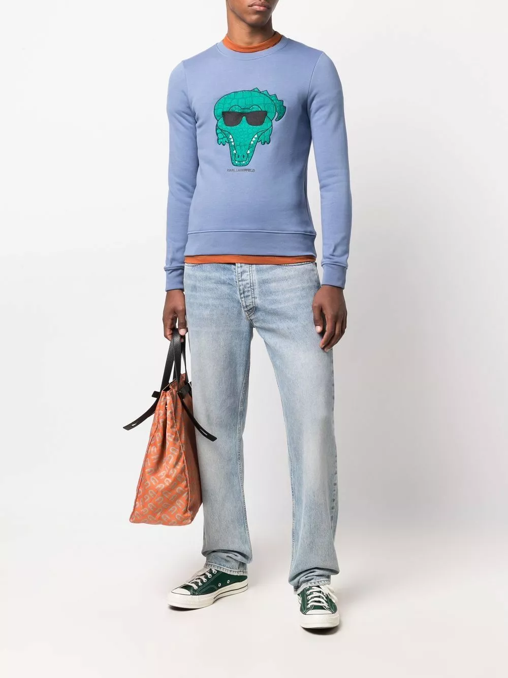Karl Lagerfeld crocodile logo sweatshirt