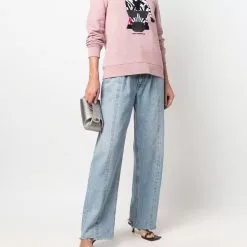 Karl Lagerfeld embroidered zebra logo sweatshirt