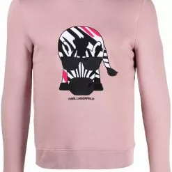 Karl Lagerfeld embroidered zebra logo sweatshirt