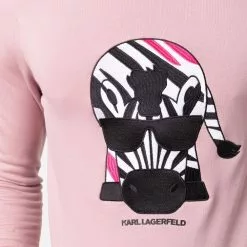 Karl Lagerfeld embroidered zebra logo sweatshirt
