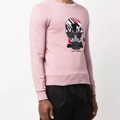 Karl Lagerfeld embroidered zebra logo sweatshirt