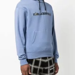 Karl Lagerfeld organic cotton-blend logo hoodie