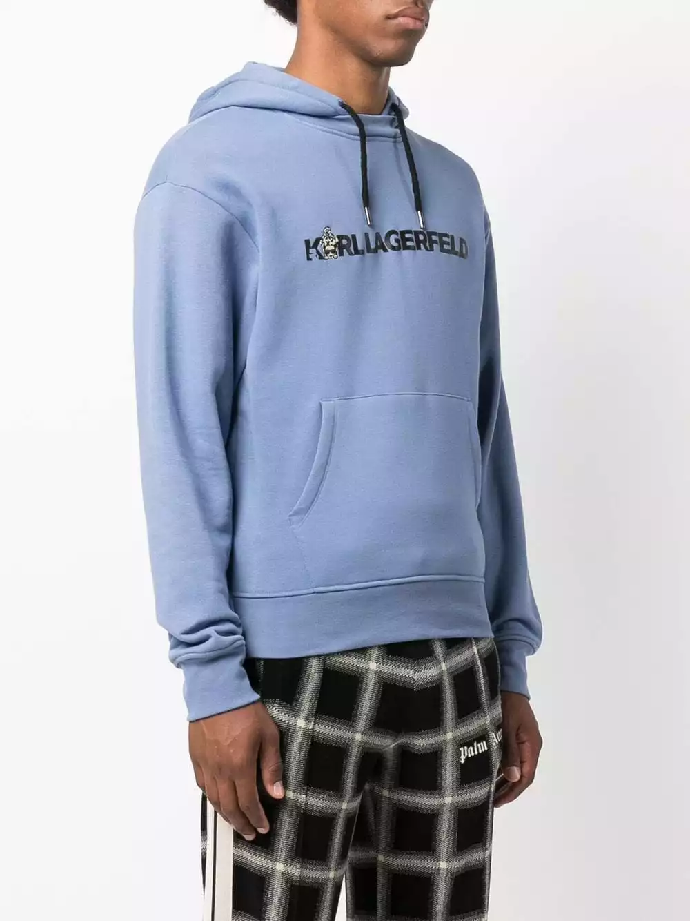 Karl Lagerfeld organic cotton-blend logo hoodie