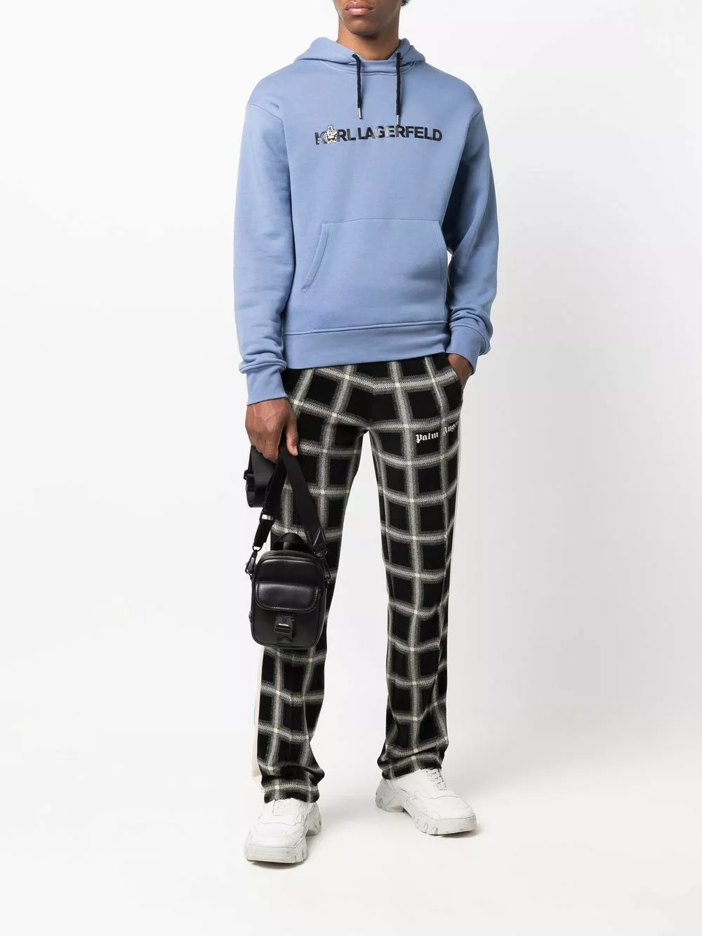 Karl Lagerfeld organic cotton-blend logo hoodie