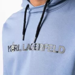 Karl Lagerfeld organic cotton-blend logo hoodie
