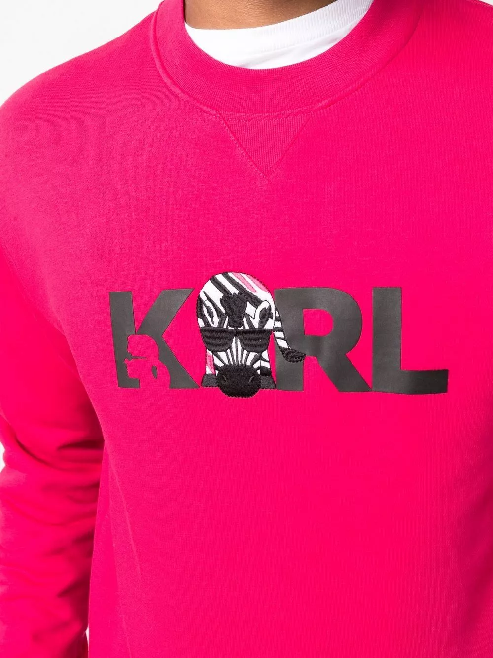 Karl Lagerfeld Ikonik animal cotton sweatshirt