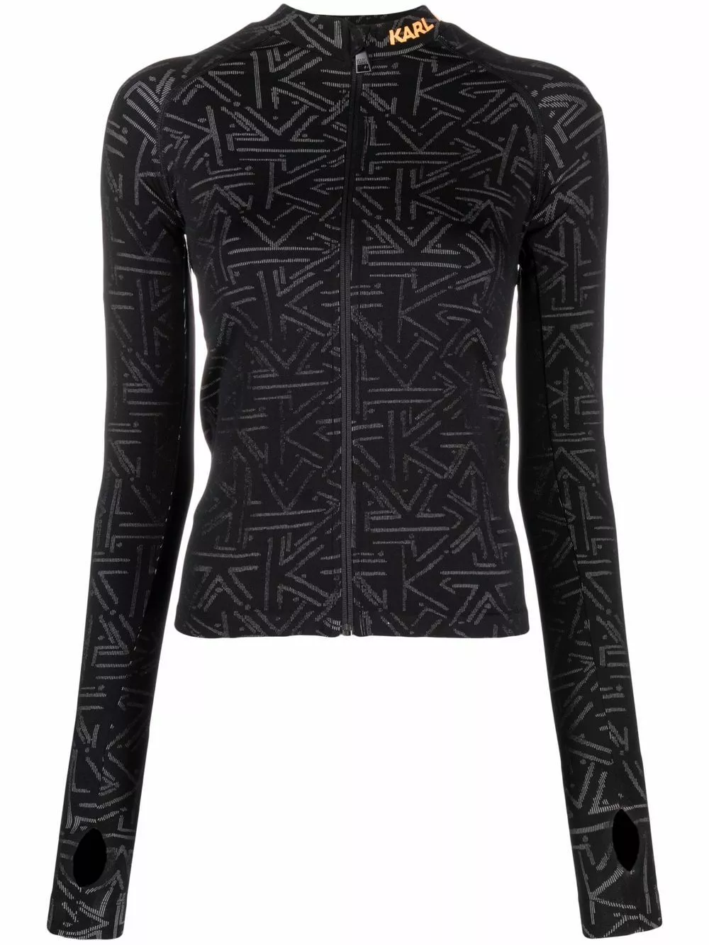 Karl Lagerfeld athleisure technical zip-up top