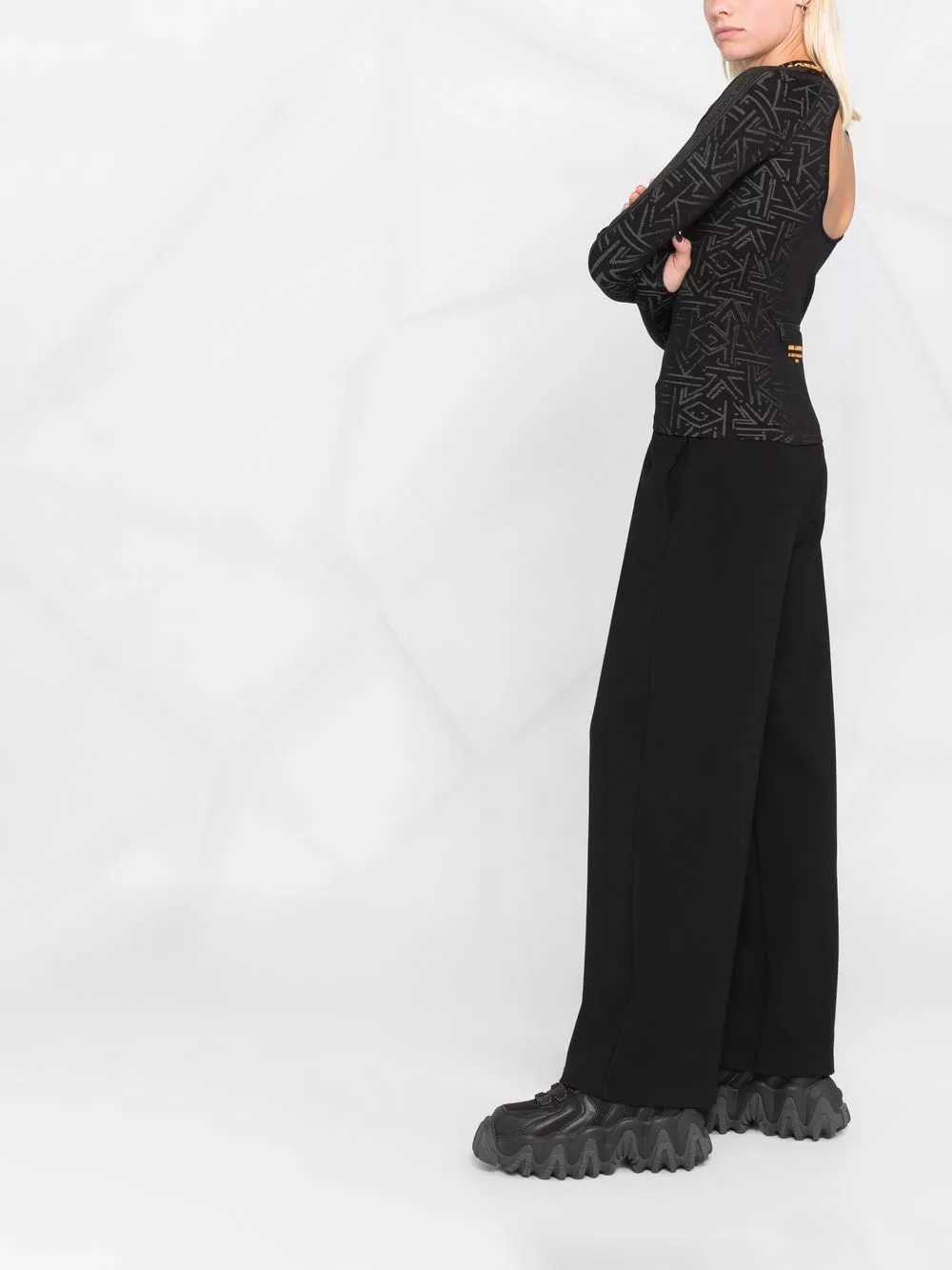 Karl Lagerfeld athleisure technical zip-up top