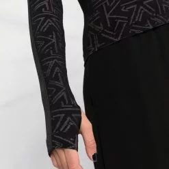 Karl Lagerfeld athleisure technical zip-up top