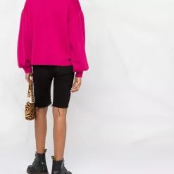 Karl Lagerfeld logo-tape balloon-sleeve sweatshirt