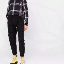 Karl Lagerfeld check-print crewneck sweatshirt