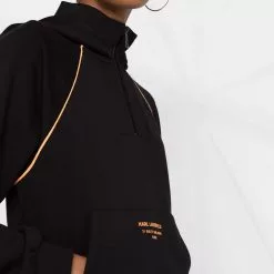 Karl Lagerfeld cropped athleisure hoodie