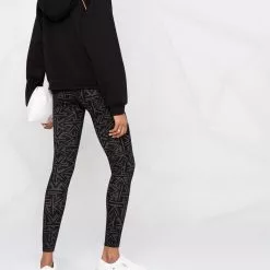 Karl Lagerfeld cropped athleisure hoodie