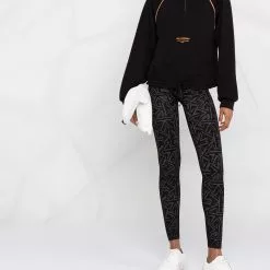 Karl Lagerfeld cropped athleisure hoodie