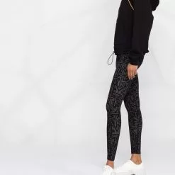 Karl Lagerfeld cropped athleisure hoodie