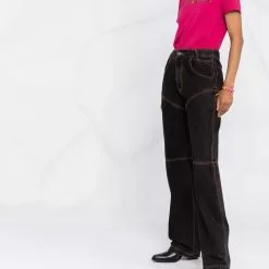 Karl Lagerfeld organic embroidered logo T-shirt