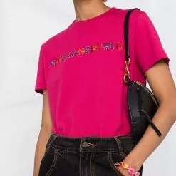 Karl Lagerfeld organic embroidered logo T-shirt