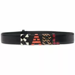 Karl Lagerfeld K/Karl metallic logo belt