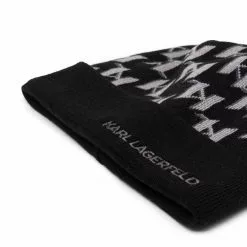 Karl Lagerfeld monogram-knit beanie