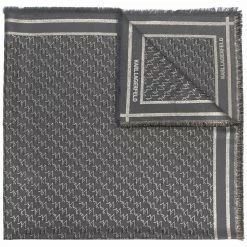 Karl Lagerfeld monogram jacquard scarf