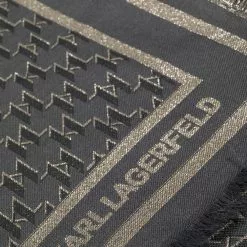 Karl Lagerfeld monogram jacquard scarf