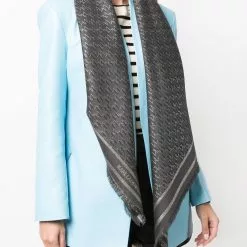 Karl Lagerfeld monogram jacquard scarf