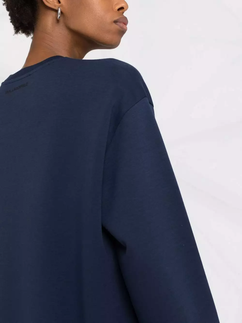 Karl Lagerfeld pleated mixed-fabric dress