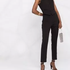 Karl Lagerfeld tailored wool-blend cropped jumpsuit