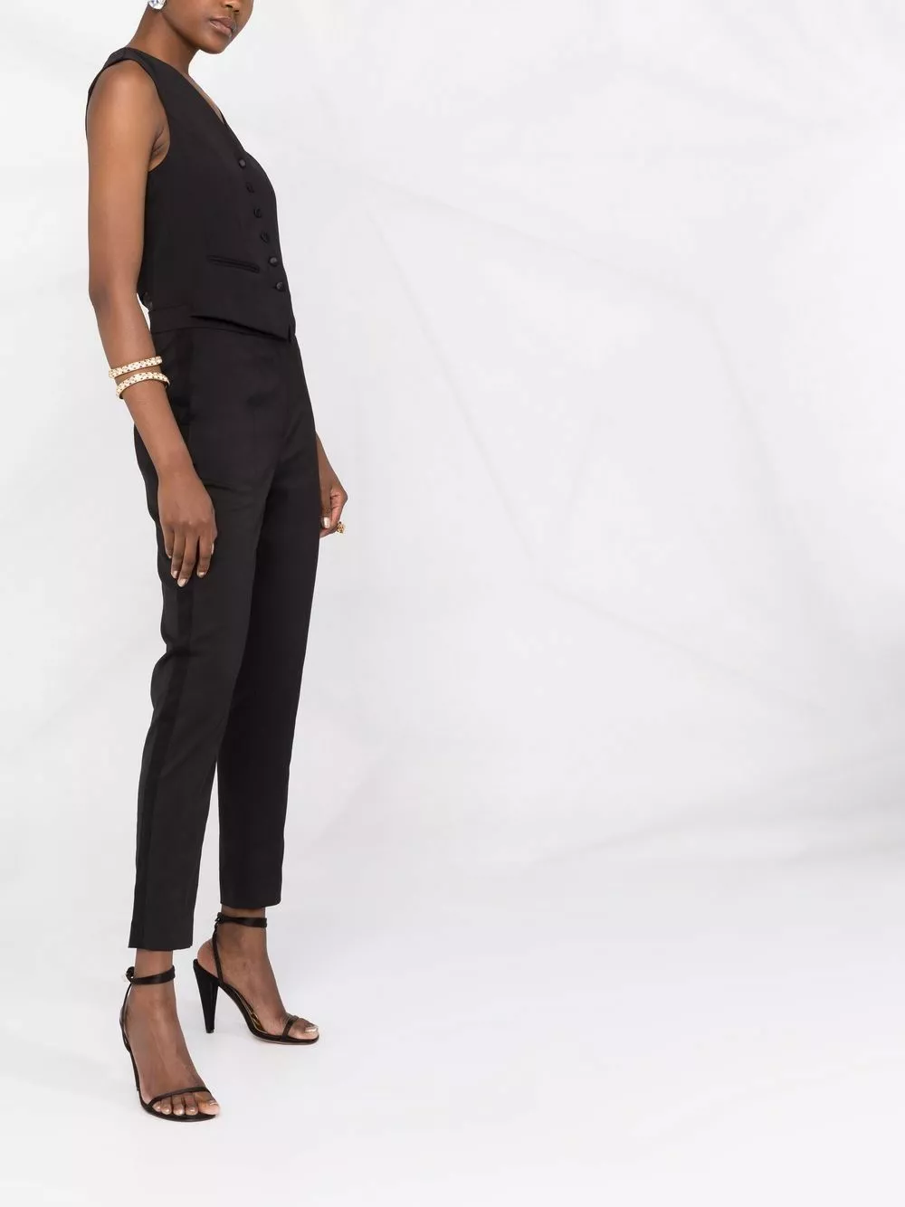 Karl Lagerfeld tailored wool-blend cropped jumpsuit