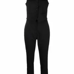 Karl Lagerfeld tailored wool-blend cropped jumpsuit