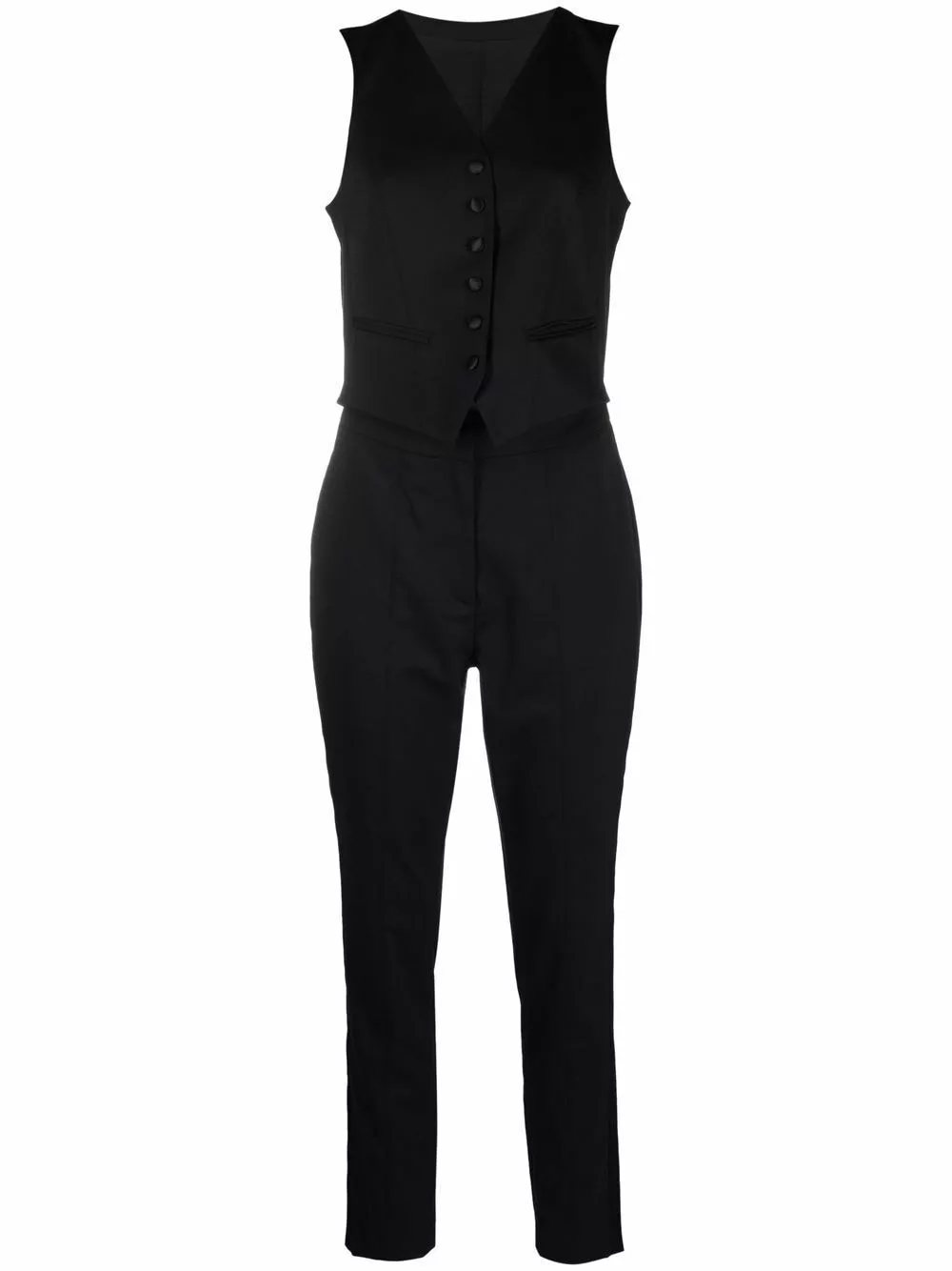 Karl Lagerfeld tailored wool-blend cropped jumpsuit