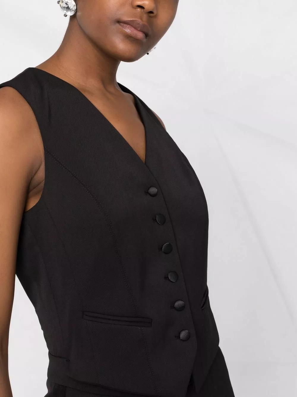 Karl Lagerfeld tailored wool-blend cropped jumpsuit