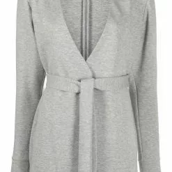 Karl Lagerfeld tie-waist jersey fleece blazer