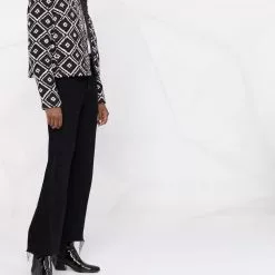 Karl Lagerfeld diamond boucle fitted jacket