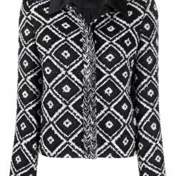 Karl Lagerfeld diamond boucle fitted jacket