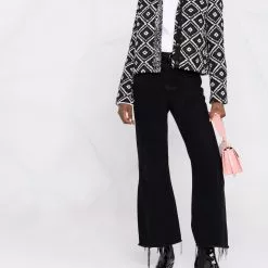 Karl Lagerfeld diamond boucle fitted jacket