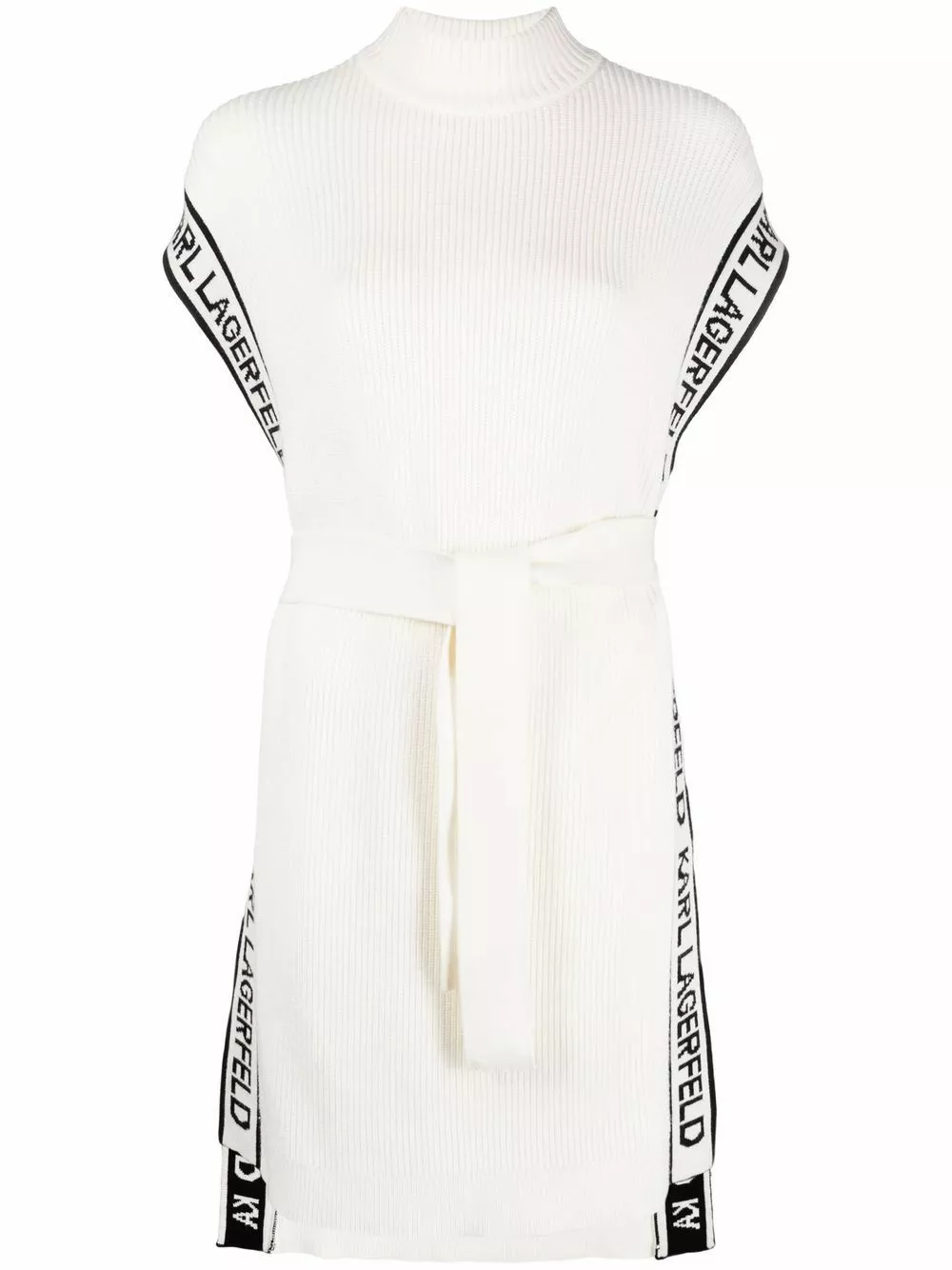 Karl Lagerfeld logo stripe edge poncho