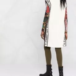 Karl Lagerfeld logo stripe edge poncho