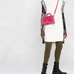 Karl Lagerfeld logo stripe edge poncho